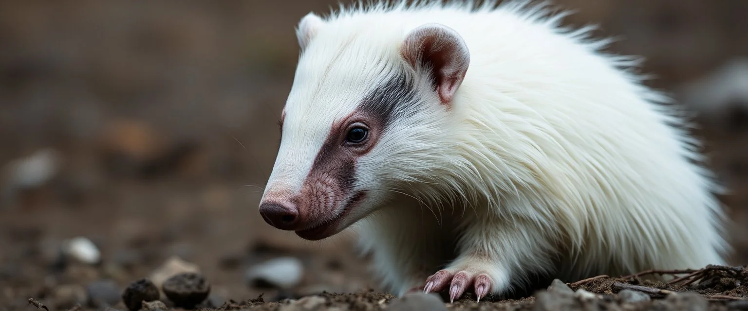 albino badger has emotional breakdown