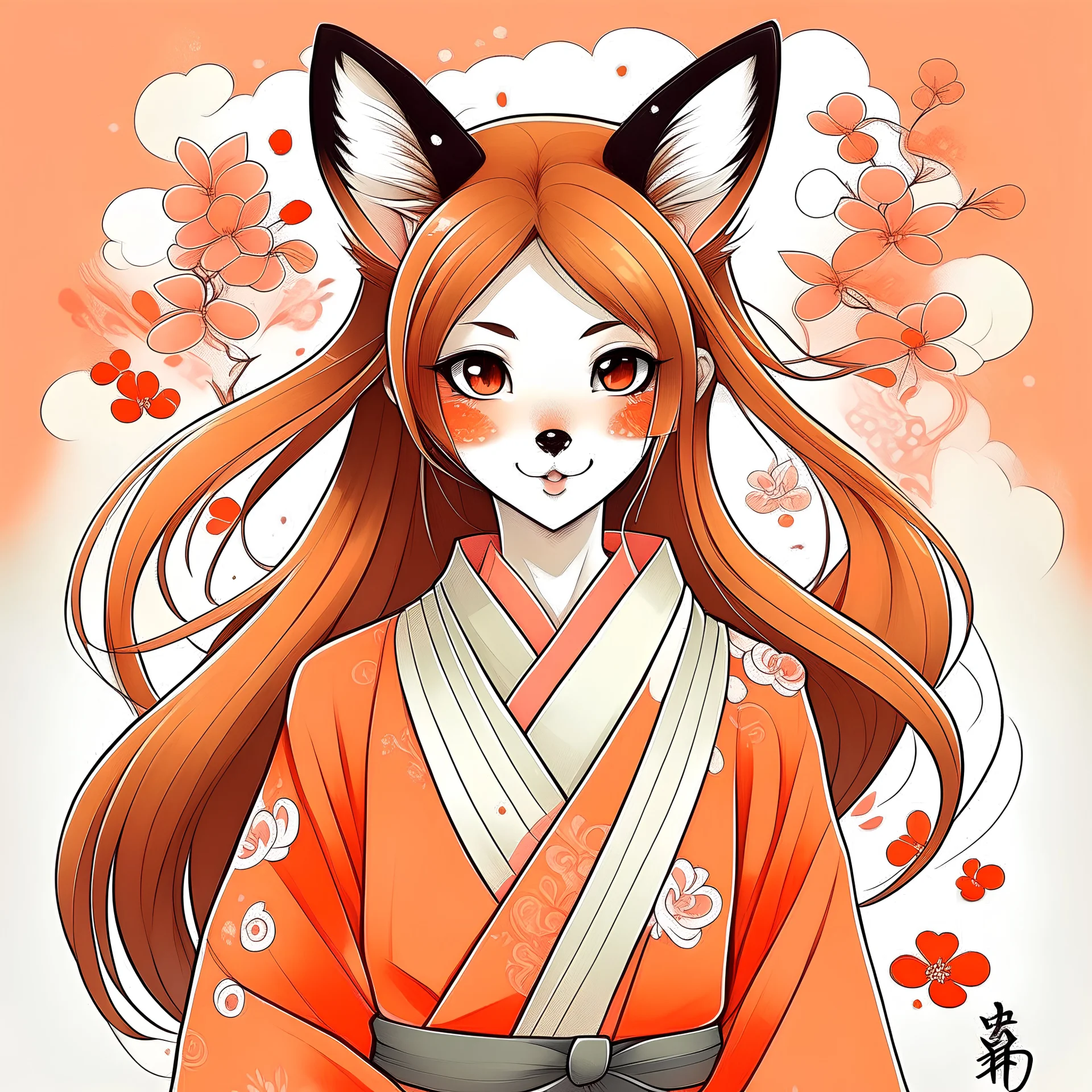 girl kitsune Japan