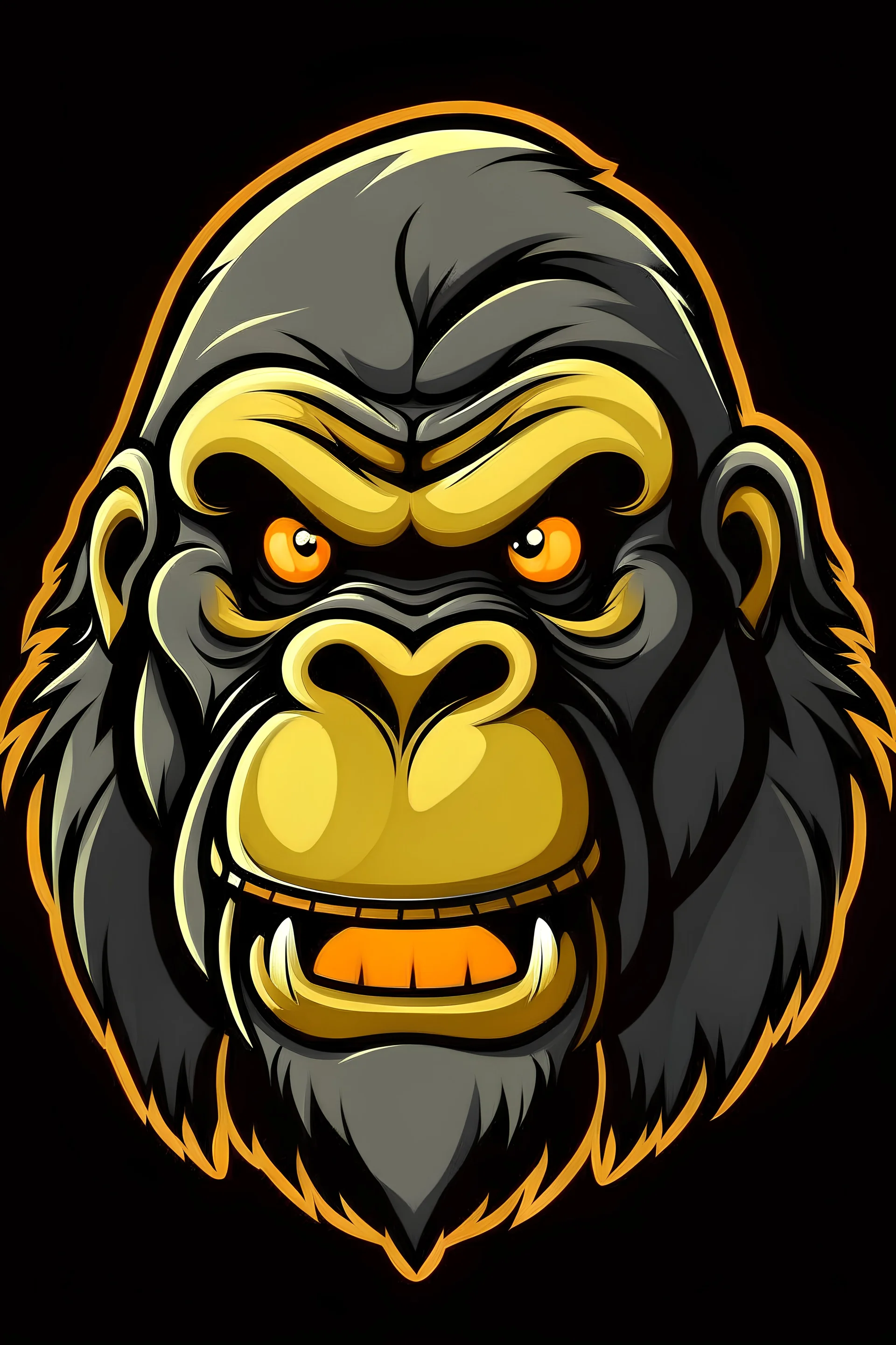 164x164 pixels logo. an angry gorilla with the text GIF in front