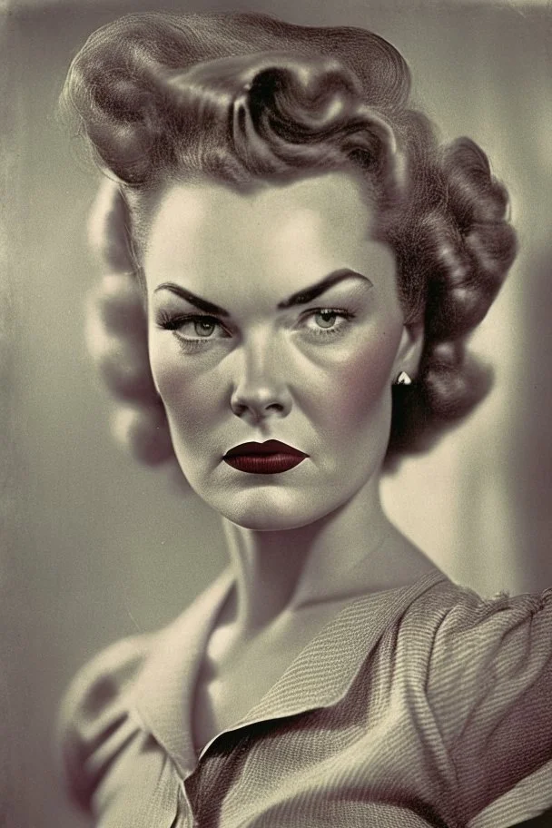 Strong women portrait from the 50s