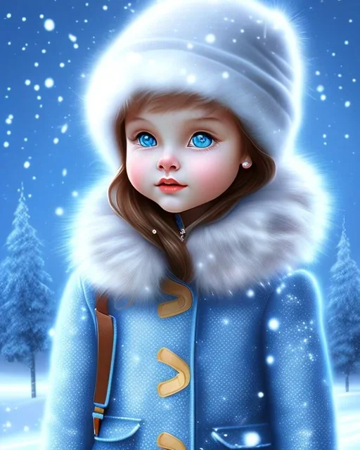 Young Winter girl, cute