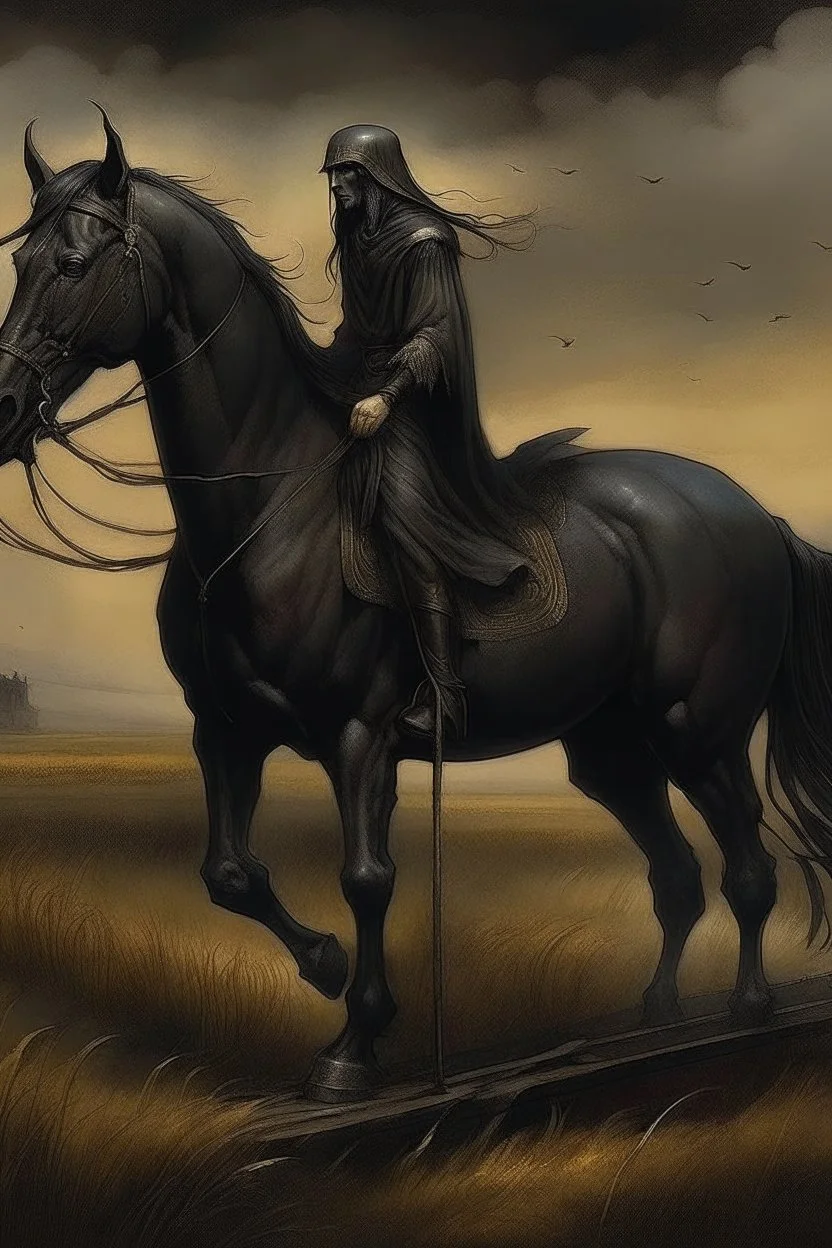 And behold, I saw a black horse. The one riding on it held a balance scale in his hand. Then I heard something like a voice in the midst of the four living creatures saying, “A quart of wheat for a denarius, and three quarts of barley for a denarius—but do no harm to the oil and wine!