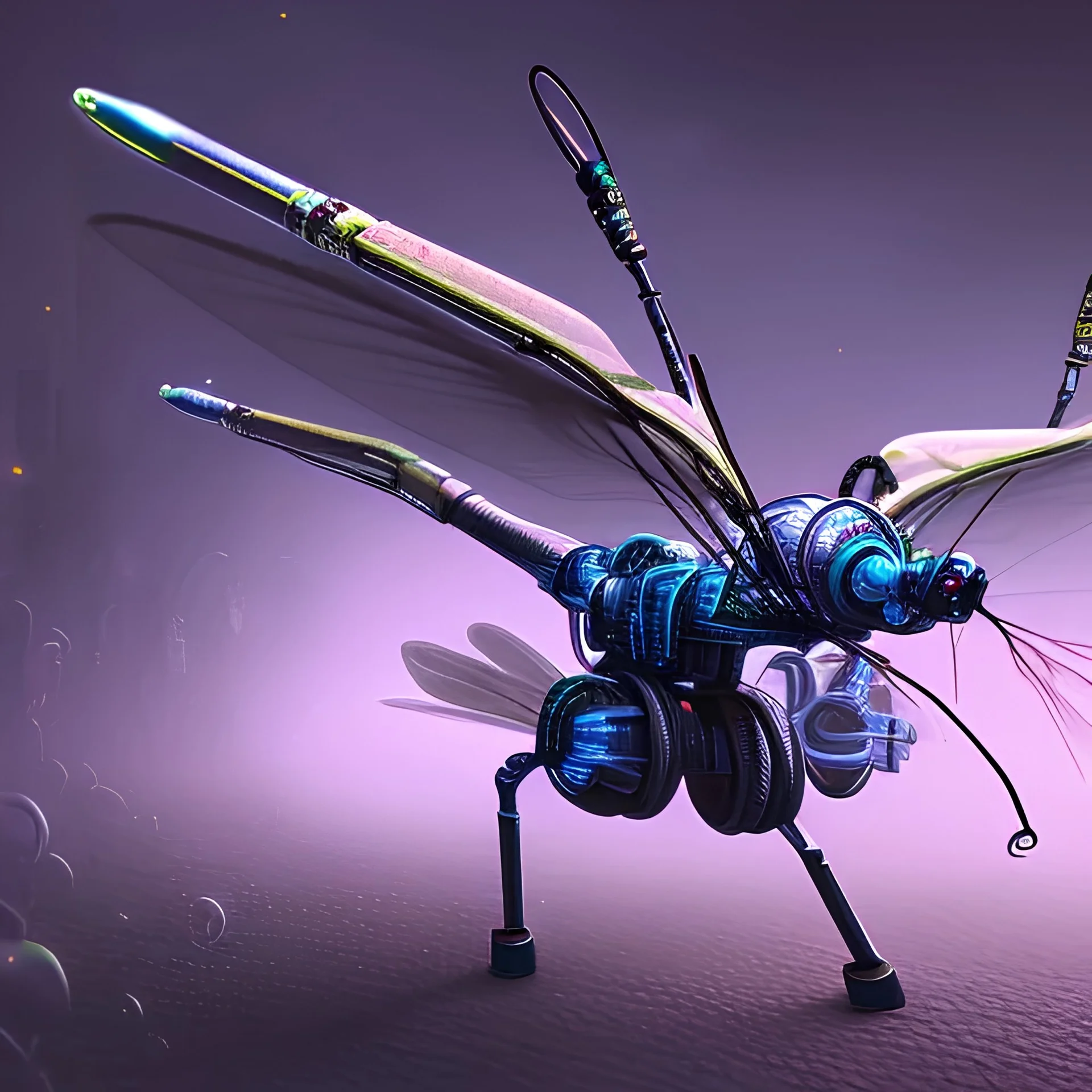 Cyberpunk robotic mosquito