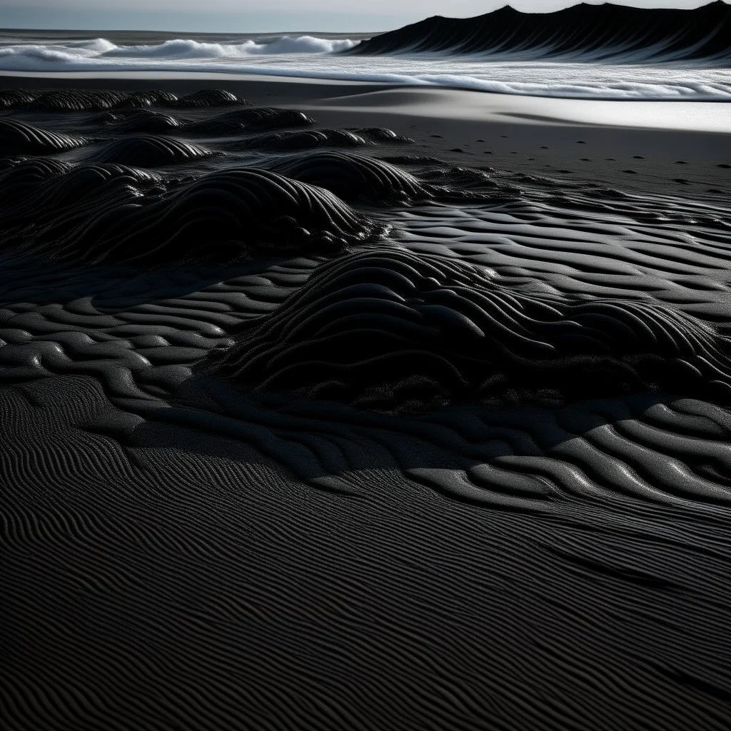 black sand waves