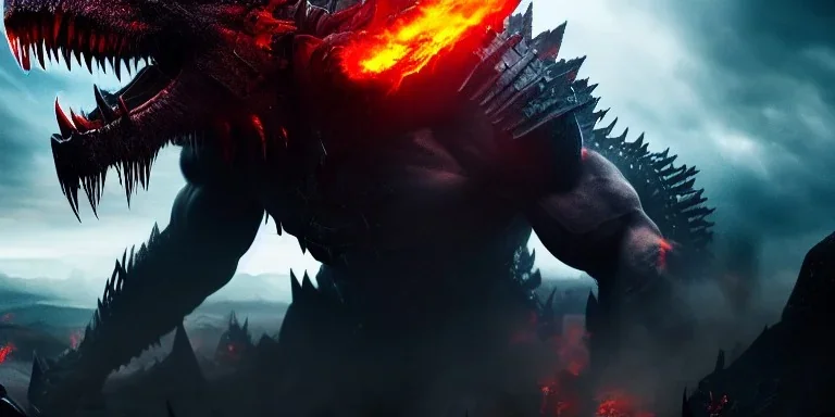 apocalypse, chaotic, magnificent, realistic, colorful, massive, epic, cinematic, 8k, HD, Ultra High Definition, photo film, film grain, hyper-detailed, Hell, Detailed human Anthropomorphic Demon