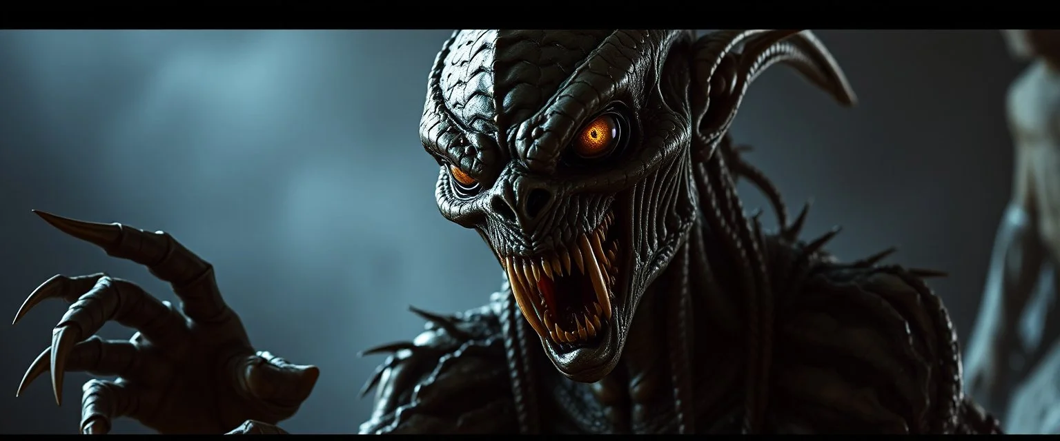 what sauron actually looks like as a reptilian uruk hai gremlin