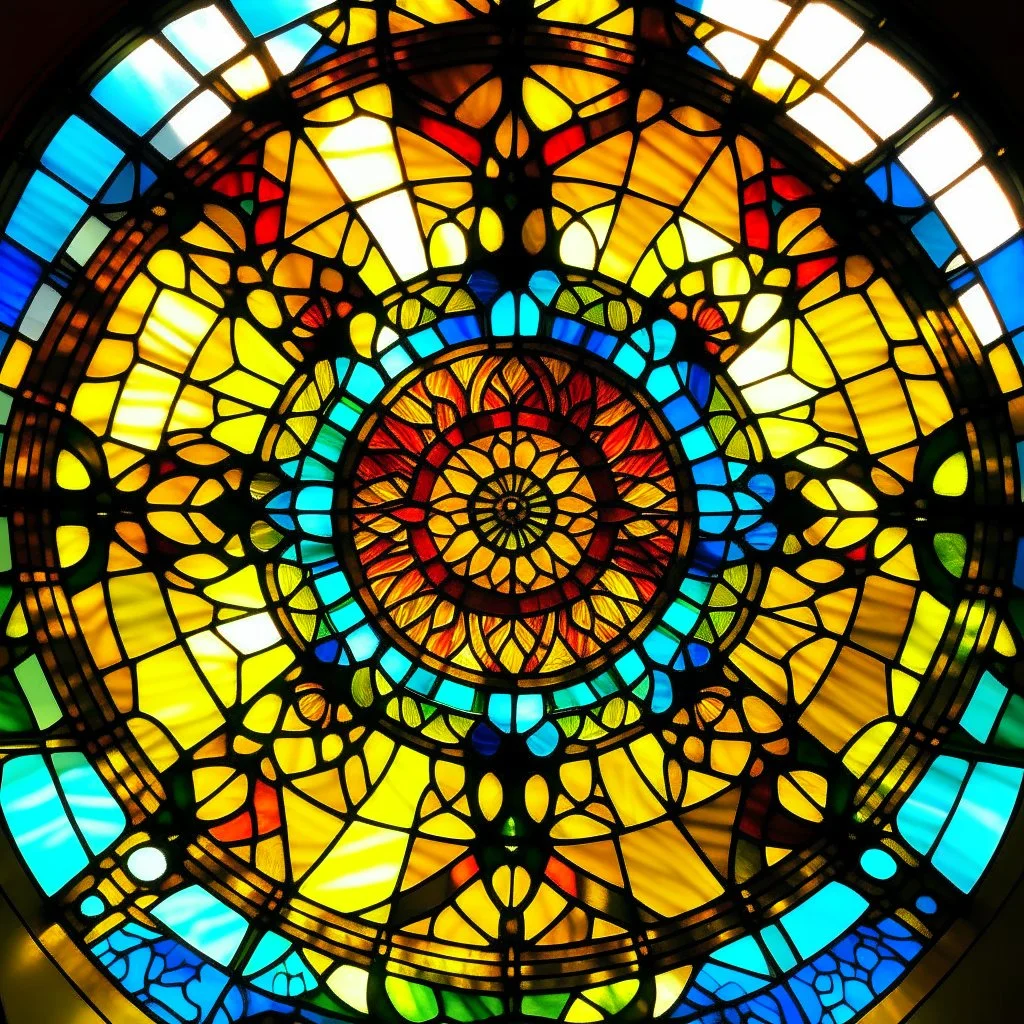 sunlight in a stained glass mandala