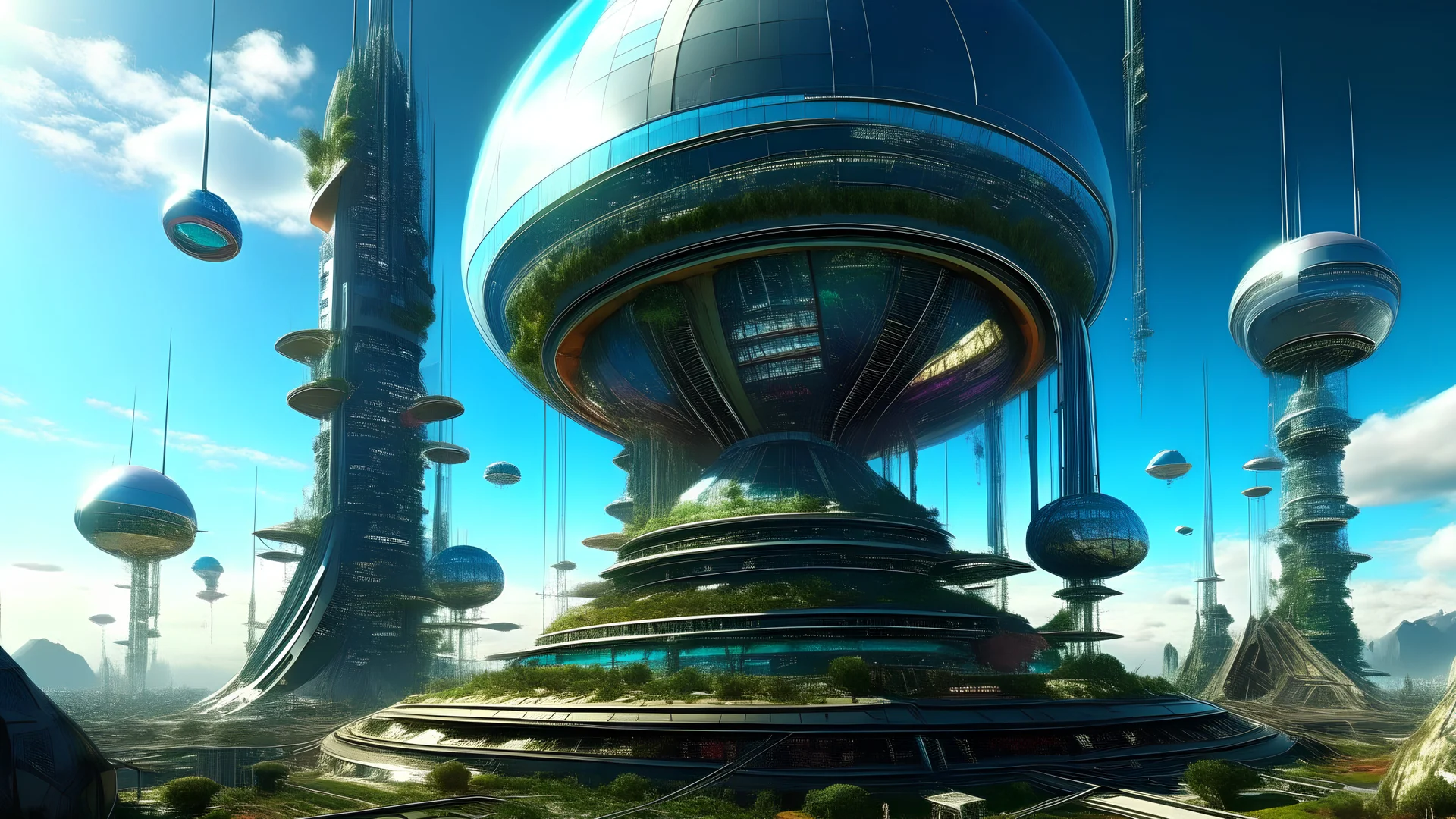 solar punk world futuristic