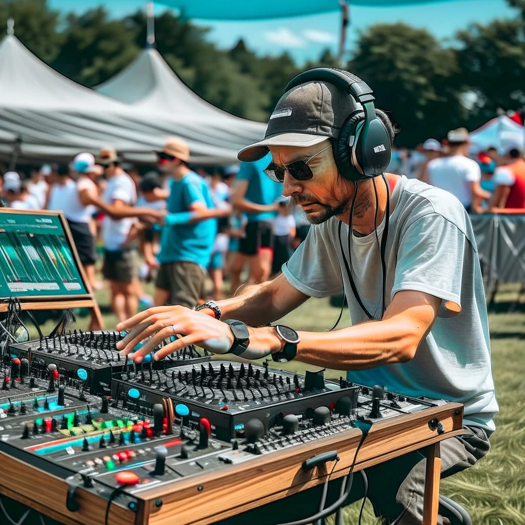 mixing in a music festival