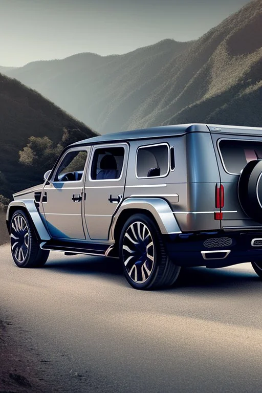 Bugatti G-Class Fusion, Photorealistic, 4K, Rear View