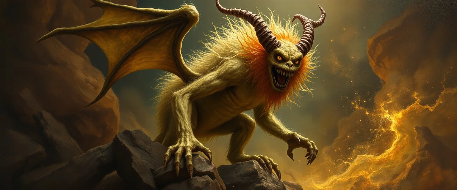 fuzz sponge demon in the astral realm, painted by Rembrandt