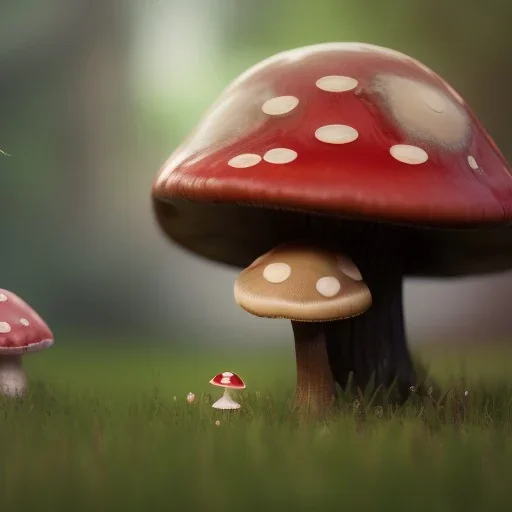 Mushroom cat girl and mushroom house, unreal 5, octane render, cinema4d, redshift render, hyper realistic, cenematic, vibrancy, synthwave, retouch, centered, dynamic lighting, dramatic lighting, 4k, highly detailed, attractive beautiful, realistic, epic composition, holographic,