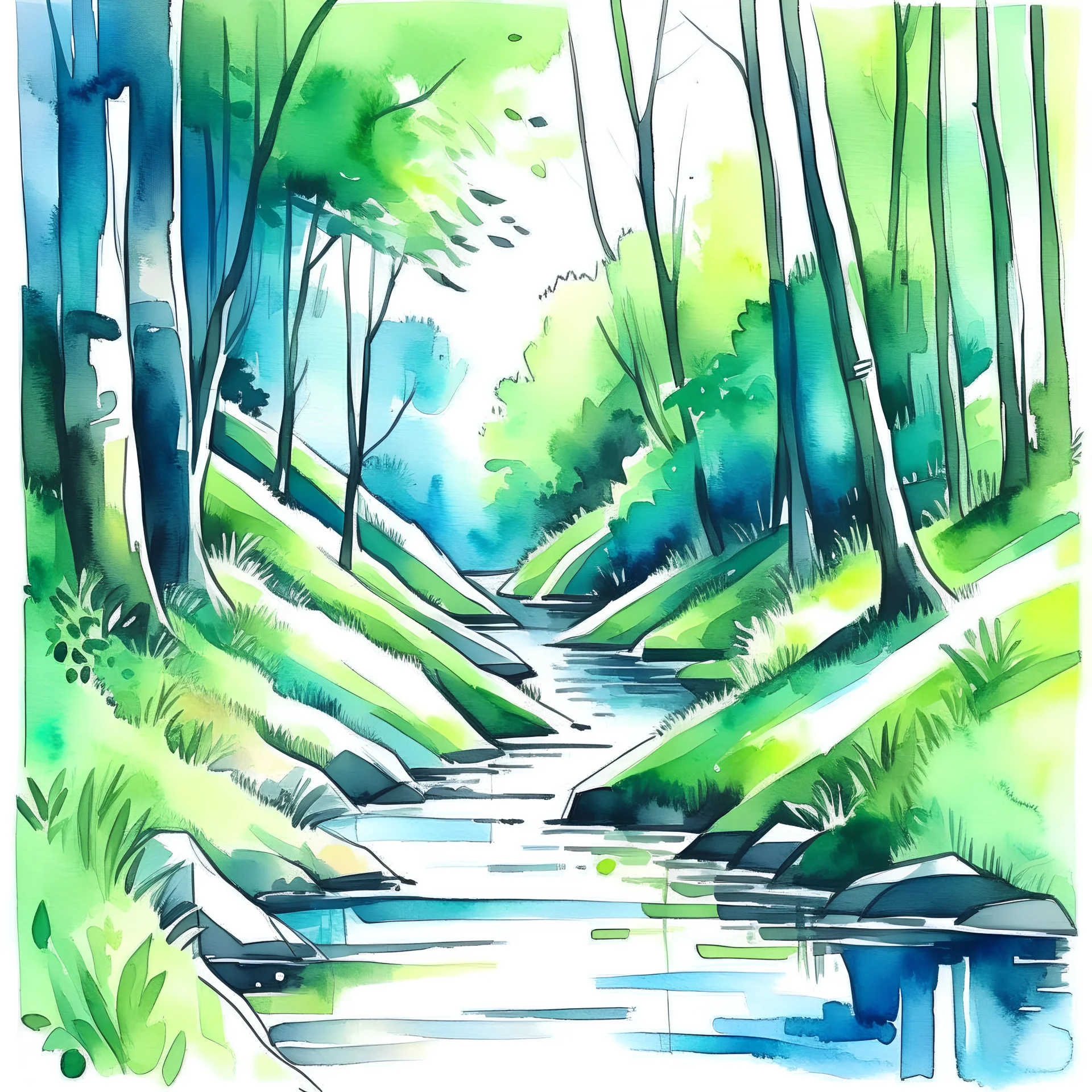 How to Draw a Forest Background the Easy Way