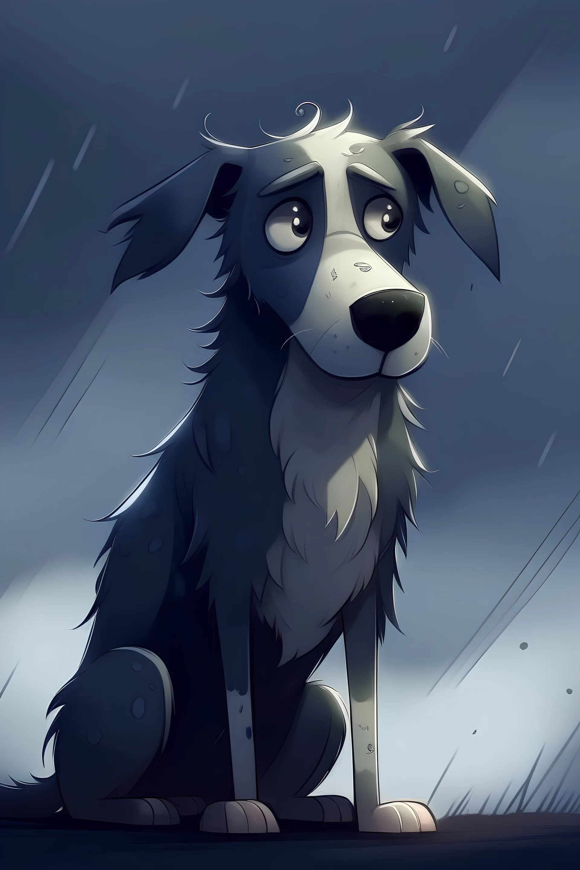 Gloomy dog