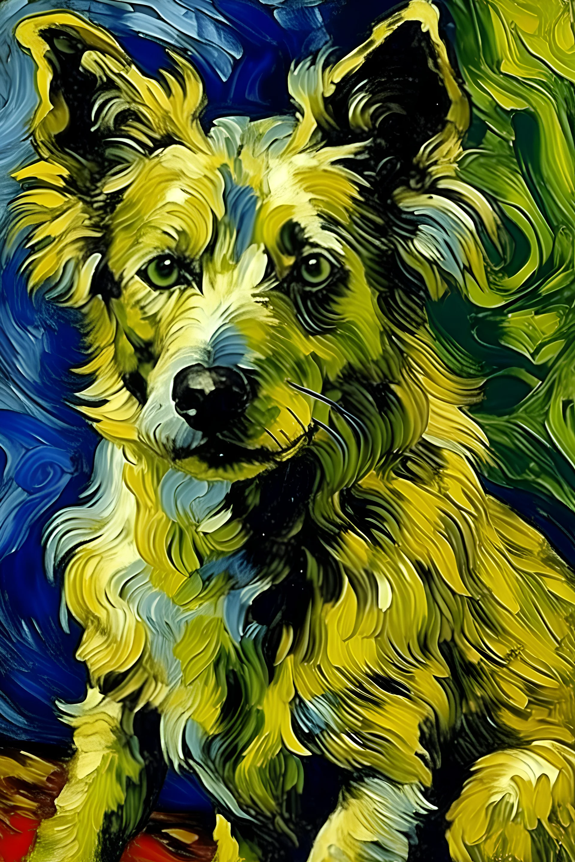 Portrait of a dog by Van Gogh