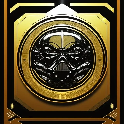 super embossed "STAR WARS" text, caption, shiny. gold and silver and black metallic, reflective, centered