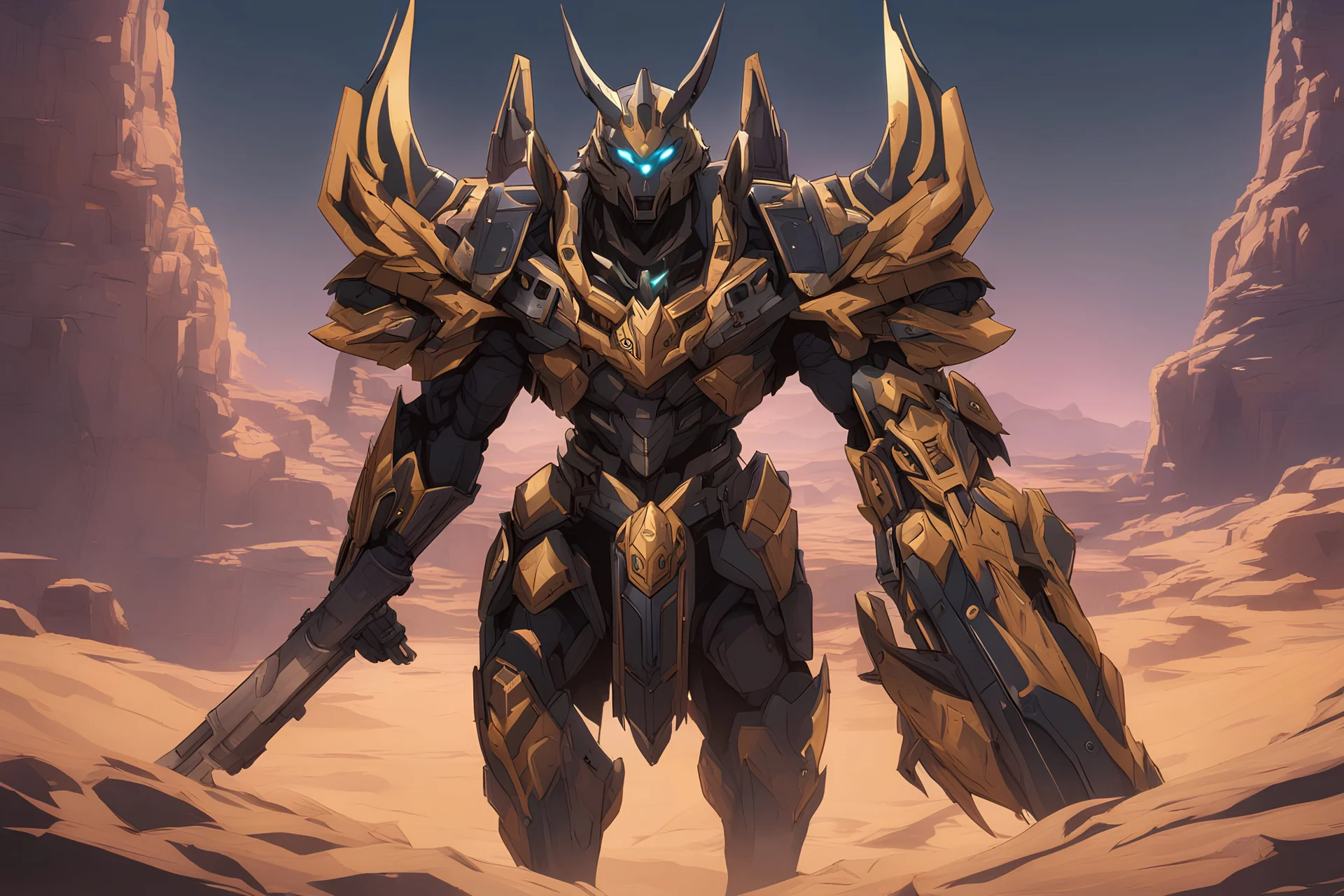 Huge tank grendel in 8k solo leveling shadow artstyle, anubis them, neon effect, full body, Desert, intricate details, highly detailed, high details, detailed portrait, masterpiece,ultra detailed, ultra quality