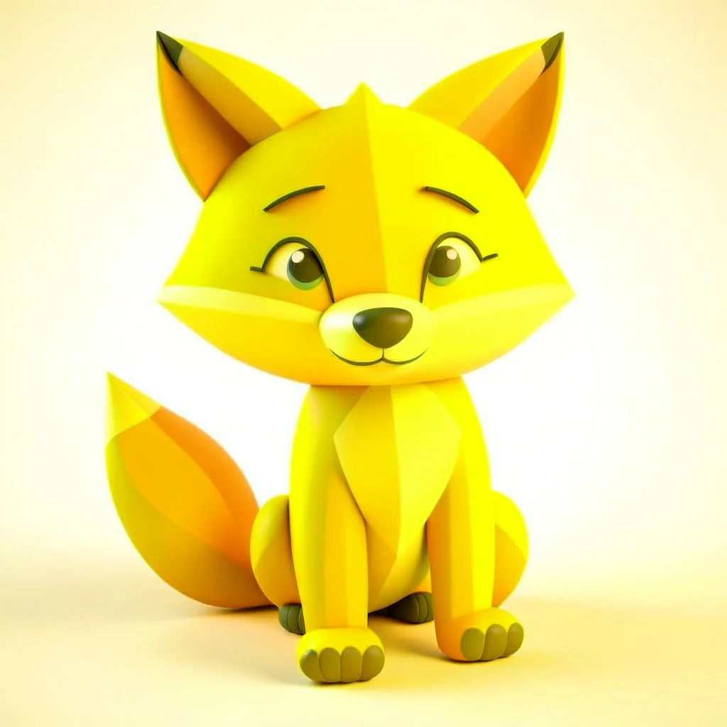 cute fox 3D