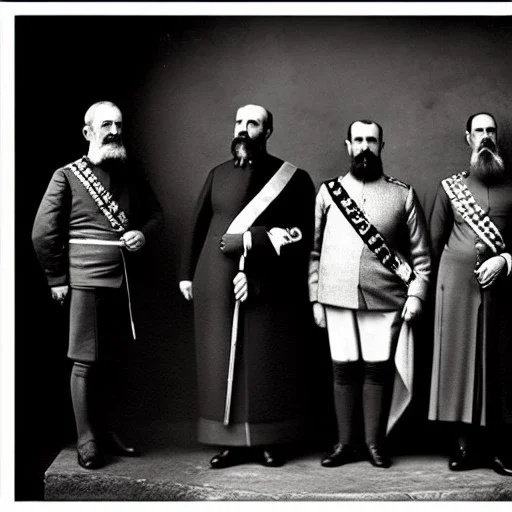 a photography of the real rulers of Spain