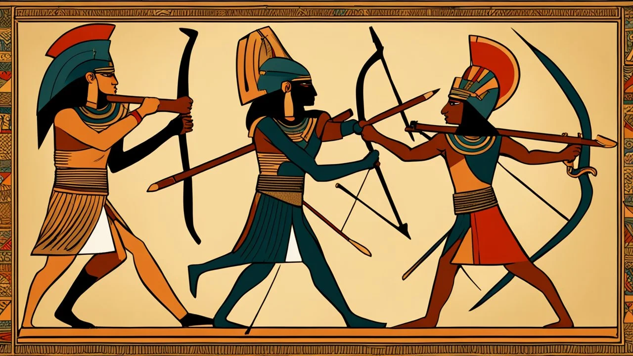 Pharaonic soldiers fighting in battle