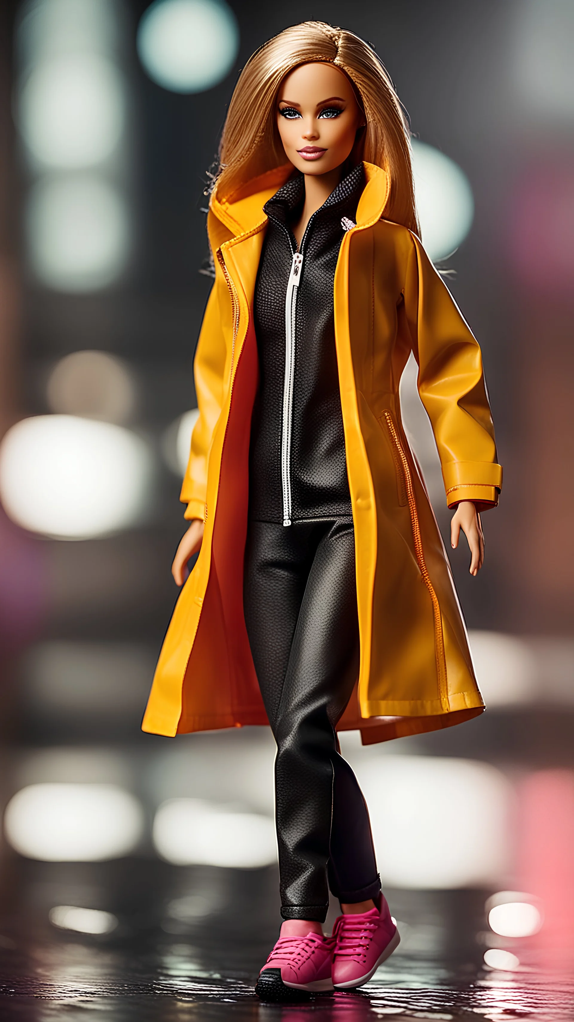 outfit ideas for one Barbie doll full grow. Weatherproof It Toughen up your sporty outfit with a long rain coat and loads of inky leather.