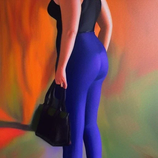 Full body portrait, painting, medium shot lady Campy