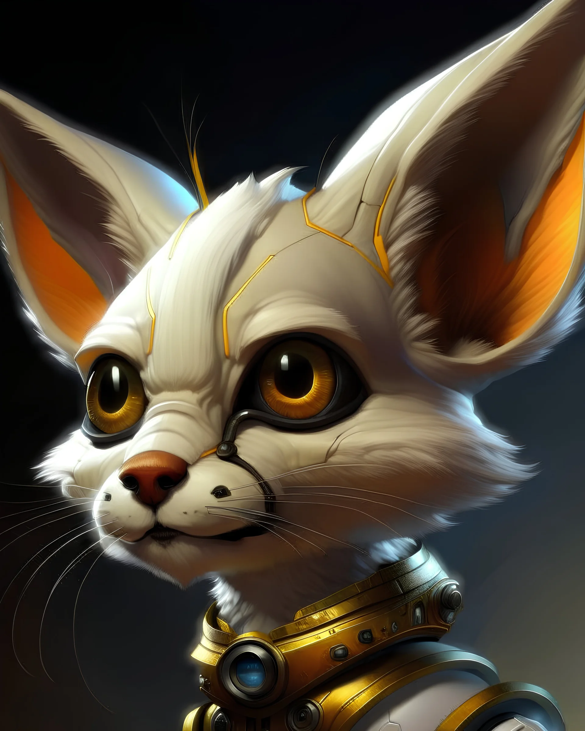 Detailed Portrait of a Fennec Fox Space Pirate