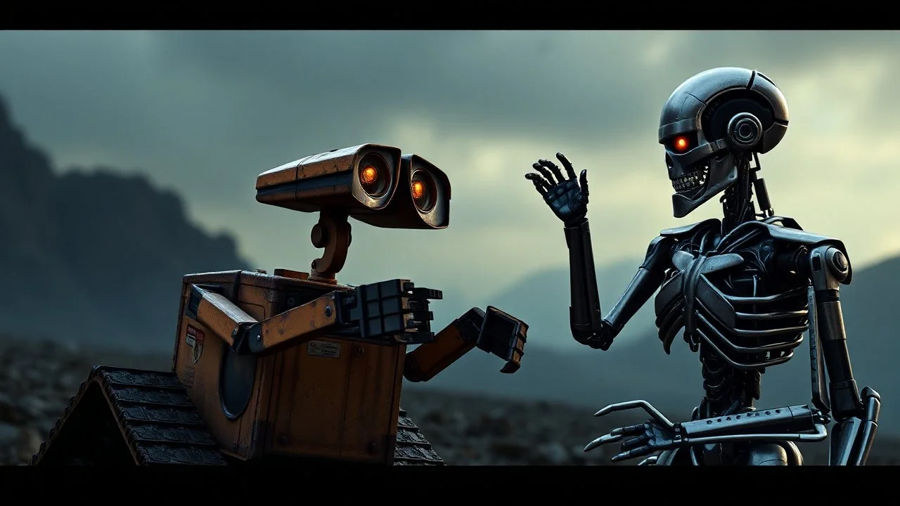 wall-e confronted to Terminator