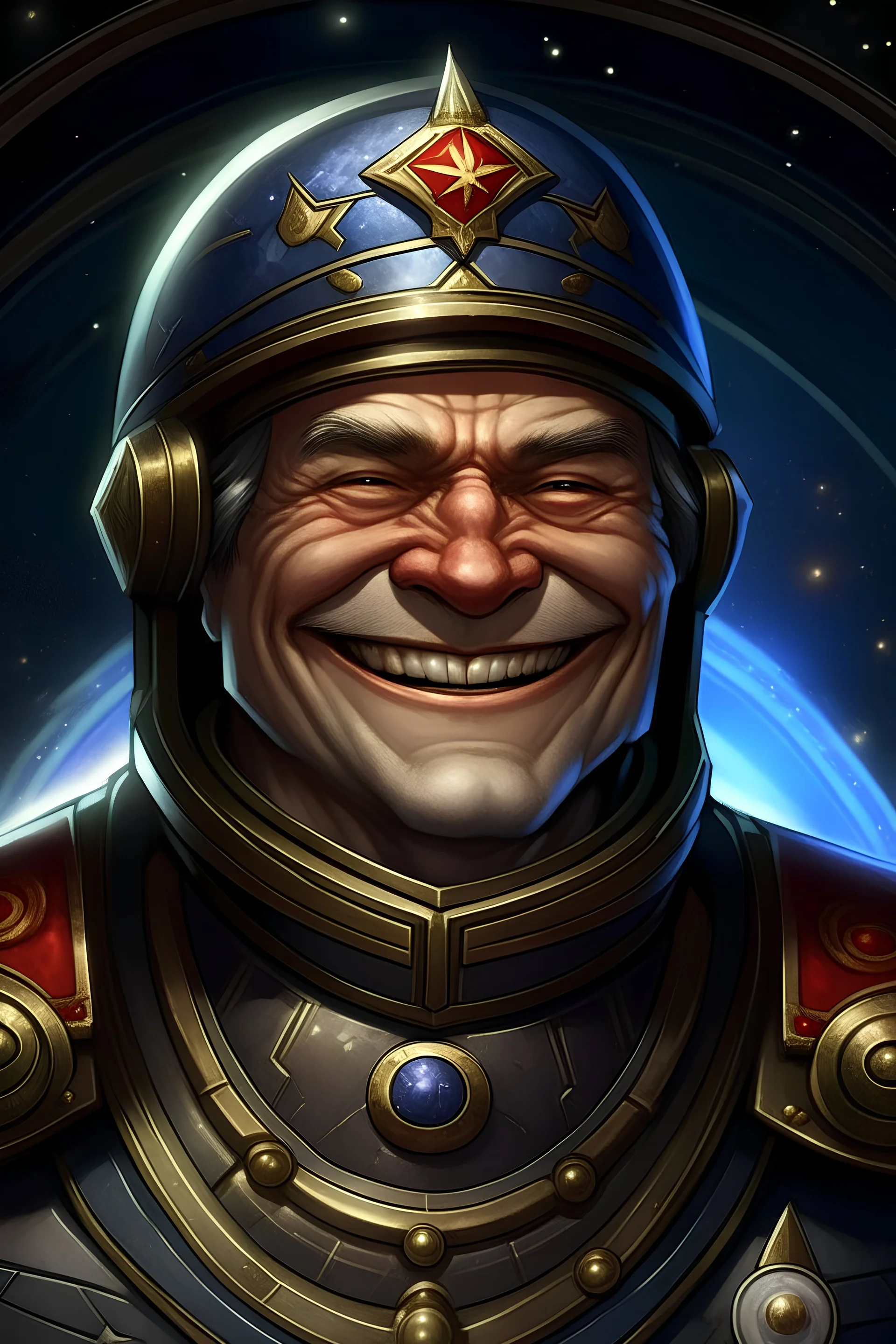 Galactic Man smiling emperor