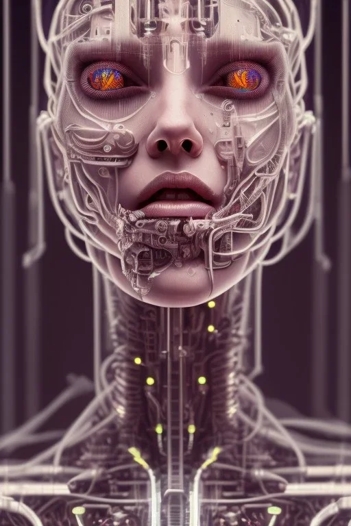 cyberpunk, head, scream women, portrai, face cry, perfect skin, tron, cyborg, robot, cyborg, seven , perfekt, real, dream, hr giger