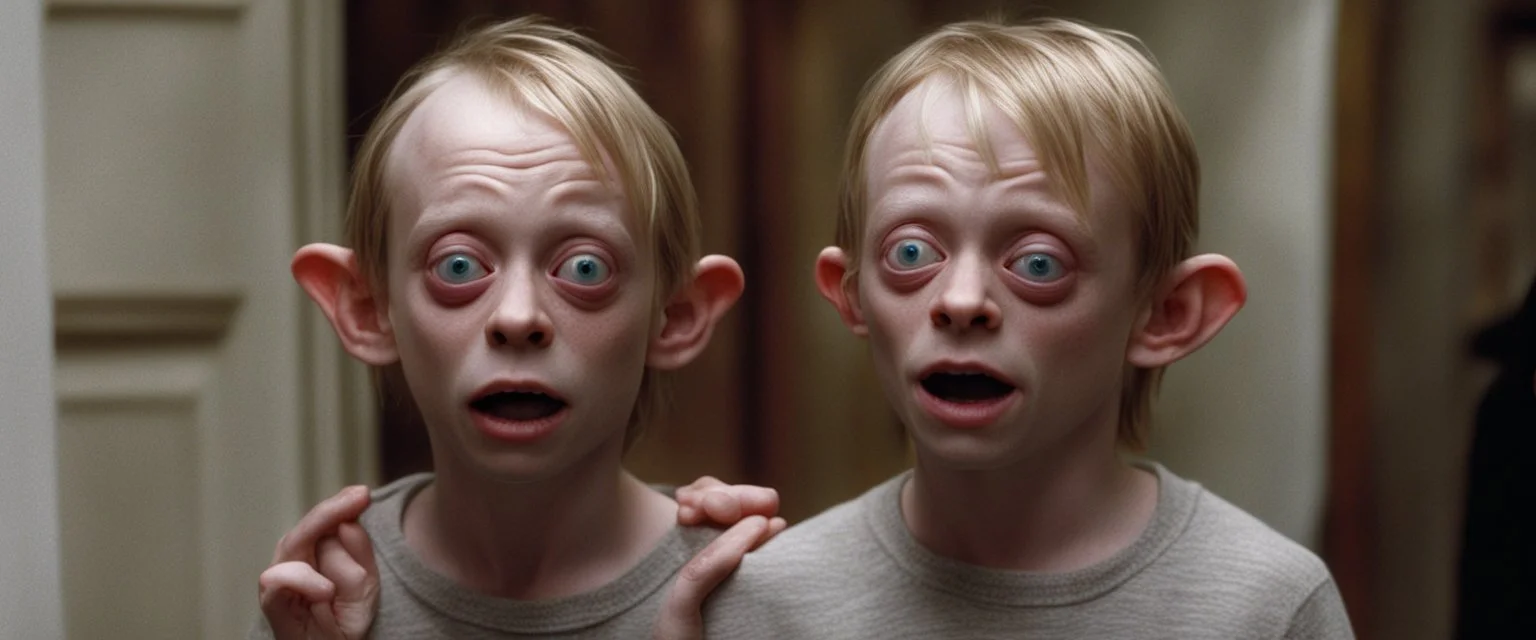 Macaulay Culkin looks like gollum in home alone