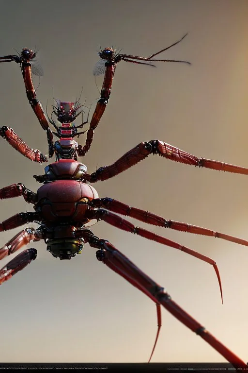 spider dragon-fly mecha hybrid, surreal organics, bio mechanical, dystopian, sci-fi horror