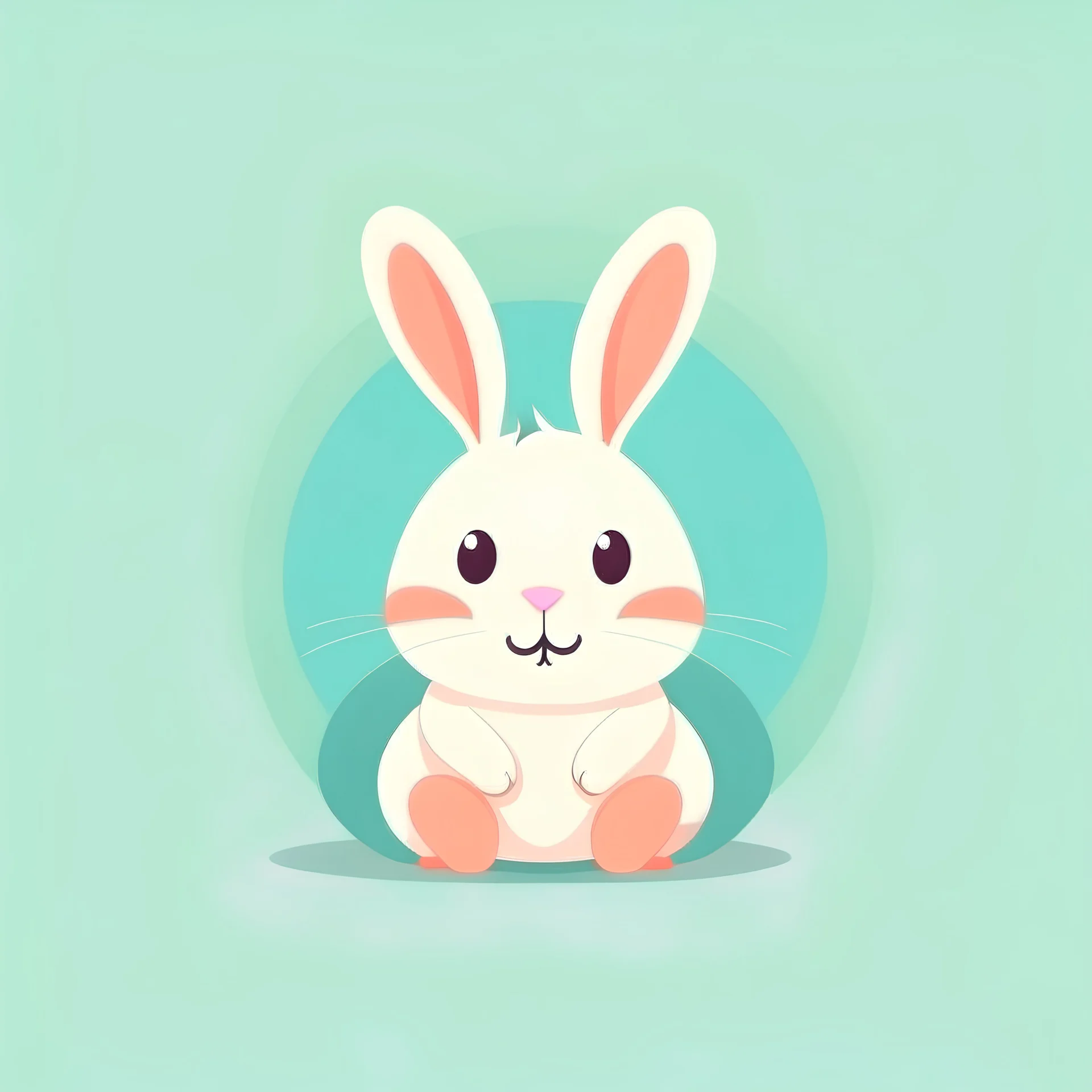 create a cute rabbit logo