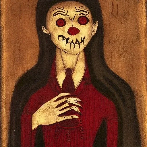 Pintura antigua vampira