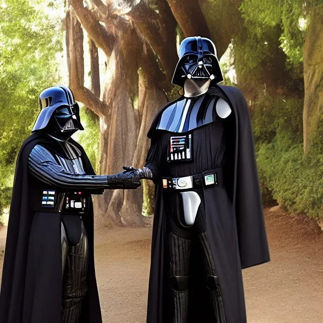 Darth vader together Indiana Jones dinner