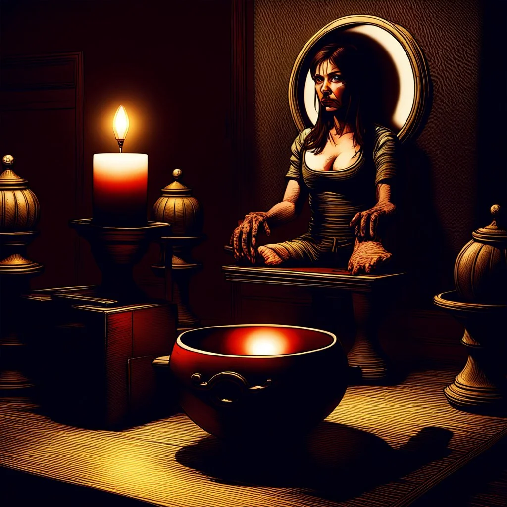 face should be looking directly at the audience. hands raised