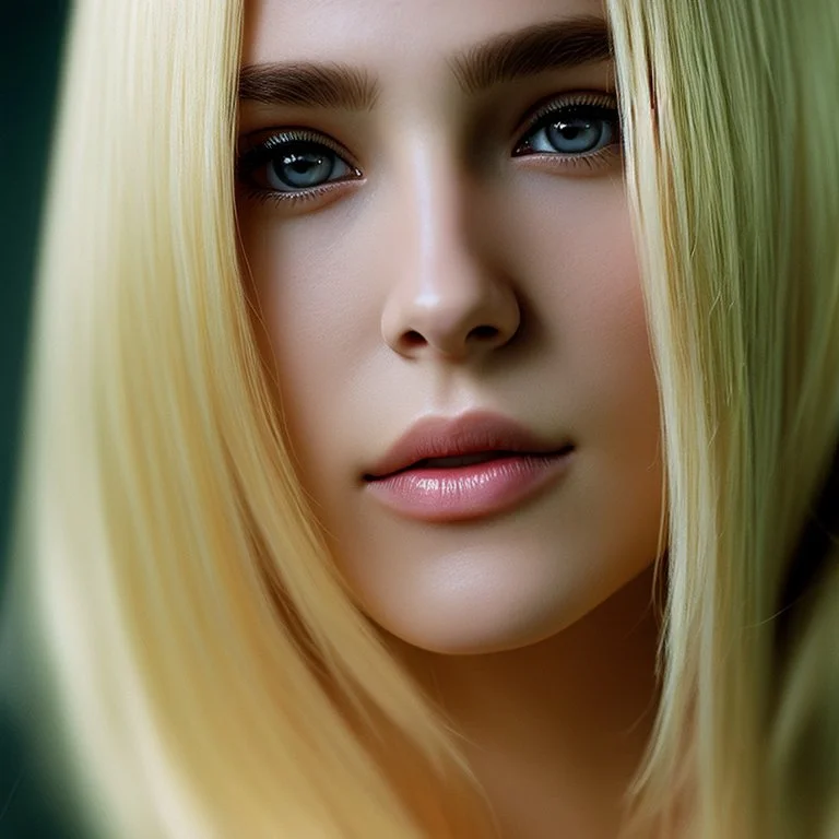 Photorealistic close-up of a beautiful blonde ninja