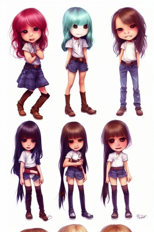 Full body character concept art of a girl next door in western chibi style | | pixar - cute - fine - face, pretty face, realistic shaded perfect face, fine details by stanley artgerm lau, wlop, rossdraws, james jean, jakob eirich, andrei riabovitchev, marc simonetti, and sakimichan, trending on artstation