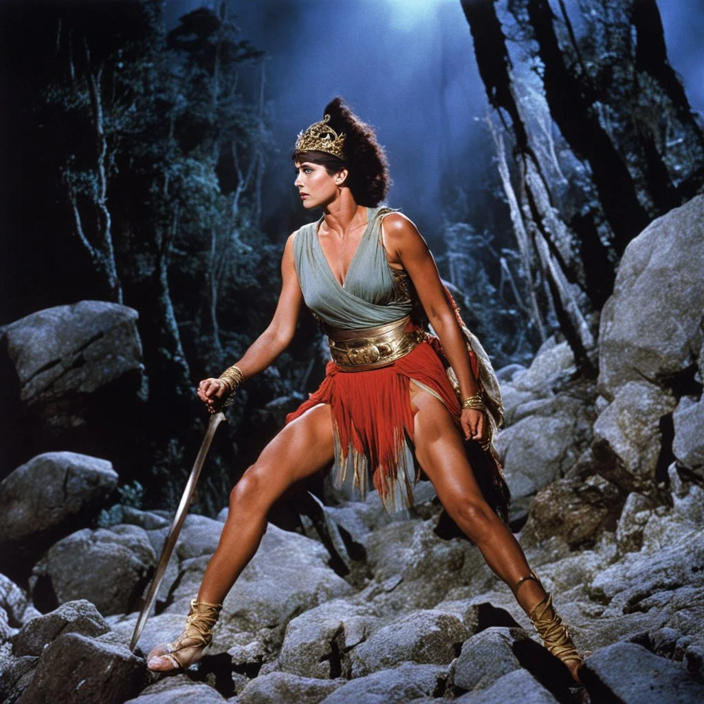 [colour picture: Jason and the Argonauts (1963)] As the night wears on, Surpanakha's vengeance knows no bounds. The forest becomes a stage for her savage dance, a symphony of pain and terror. She staggers back, her legs giving way as she finds herself a seat on a nearby rock. With trembling hands, she wipes away the tears that stream down her face, her heart heavy with despair. How could this have happened? How could something so cherished be torn apart by the merciless hands of fate? The weight