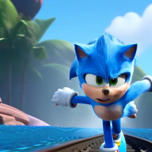 sonic races the train