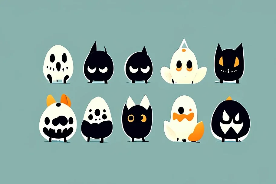 make a logo that is spooky and cute define its features more