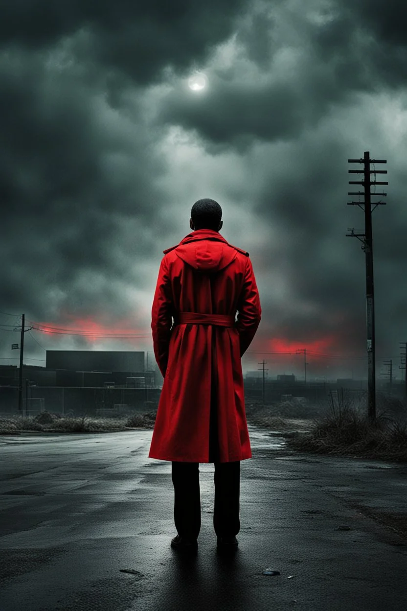 A powerful, thought-provoking image of a solitary, weary figure standing in a desolate, urban landscape. The figure, bathed in a eerie red light, seems to be contemplating the weight of their actions. The tagline 'It is a sin' is displayed prominently, evoking a sense of moral dilemma and guilt. The background features a dark, ominous sky, and the overall atmosphere is haunting and introspective