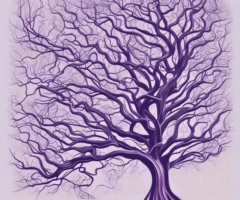 Vector tree one set illustration a beautiful digital art