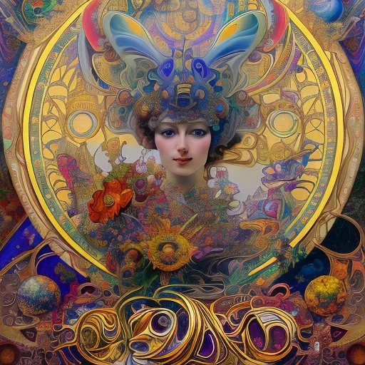 art by Salvador Dali in the style of Alfons Mucha, psychedelic colors, a lepidoptera dream, hazey scene with scientific detail, 35 mm professional lighting, volumetric