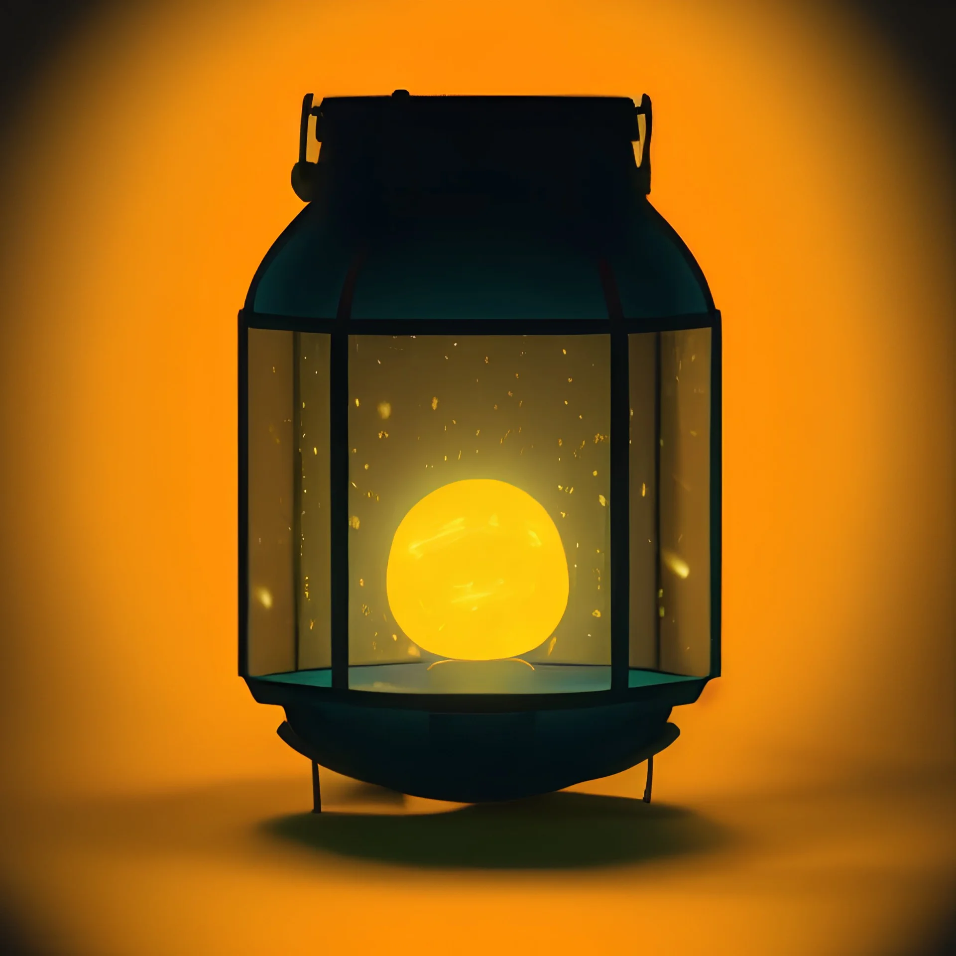 glowing fireflies and pixies in a lantern, many ghostly lights inside a belljar, fairy lights, polaroid, symmetry, bioluminescence, luminescent glow, moody, tender, photorealistic, octane render, golden hour,MTG,digital painting,