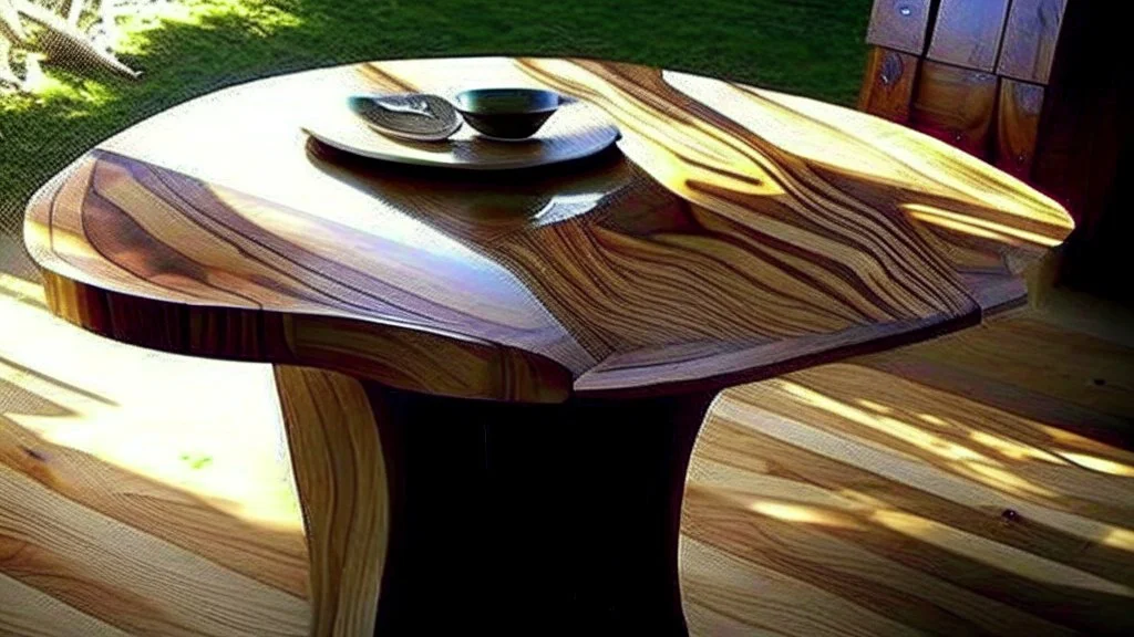 wooden table with invisible tabletop