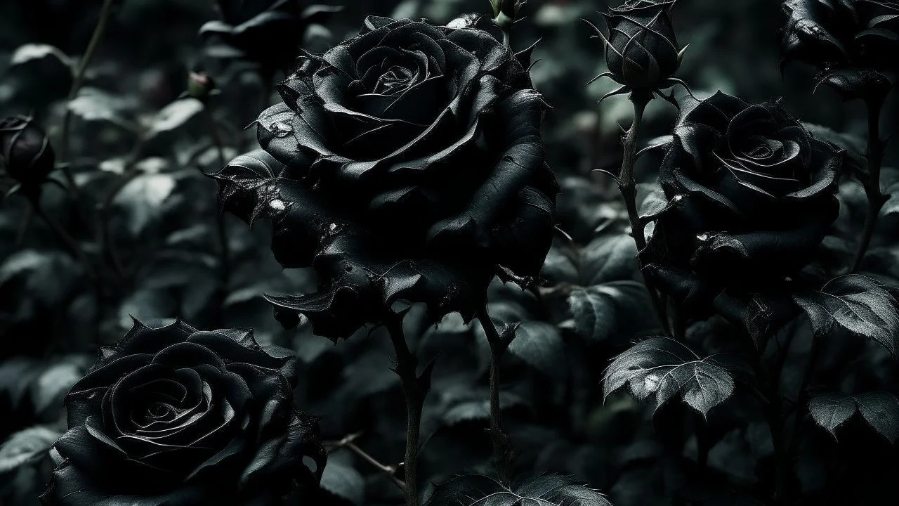 Black roses bloomed in the garden of eternal oblivion