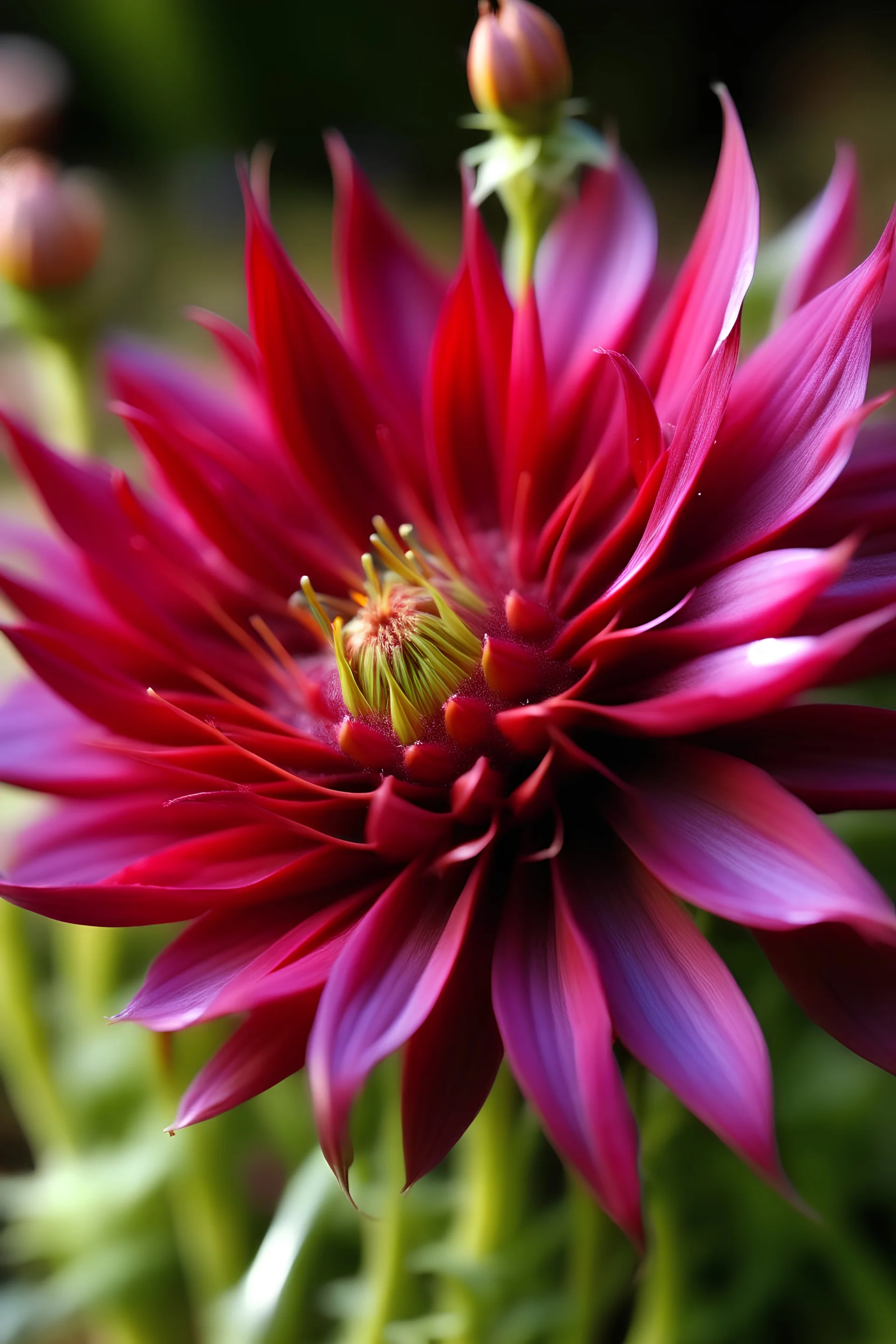 red Chicory flower