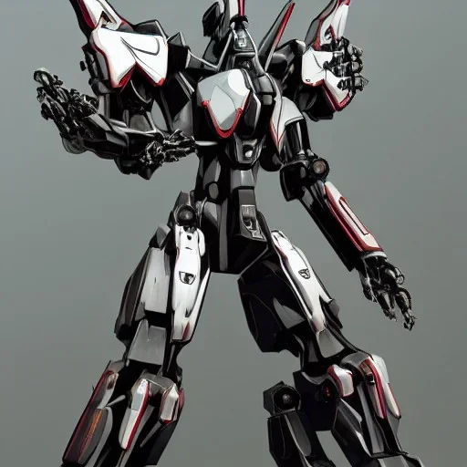 Mecha with metal spider legs his hands are machine guns. Driver is animal