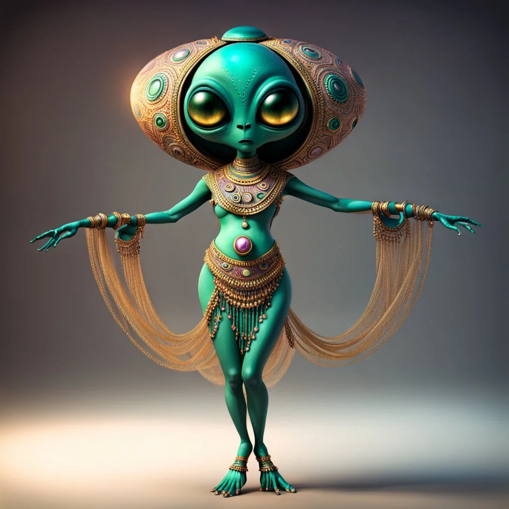 Belly dancing alien.